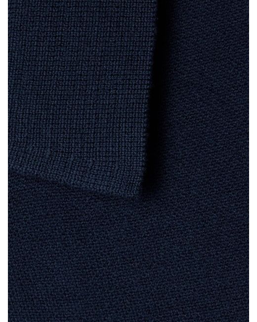 Khaite Blue Gulliame Oberteil Aus Einer Wollmischung Mit Polokragen