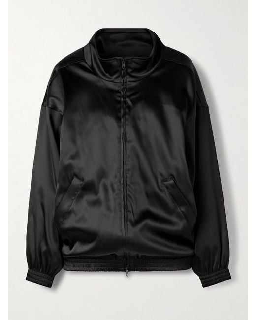 Balenciaga Black Satin Track Jacket