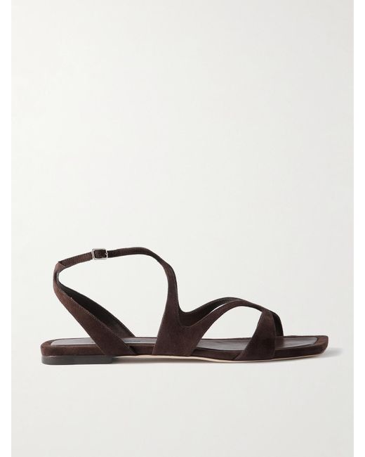 Jimmy Choo Brown Ayla Suede Sandals