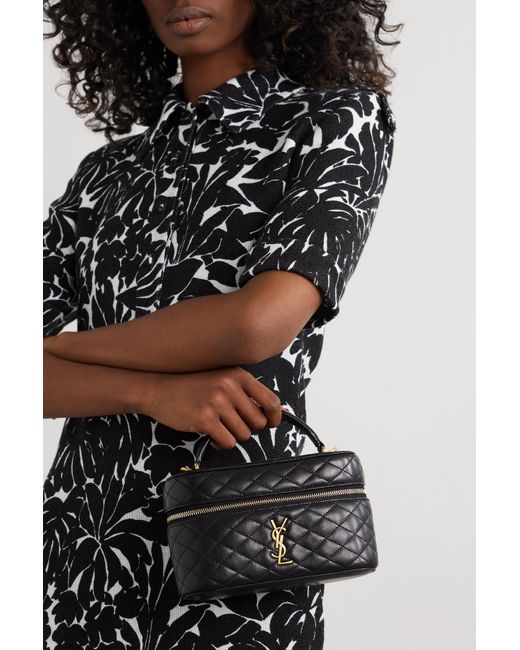 Saint Laurent Gaby Vanity Leather Shoulder Bag in Blue Lyst