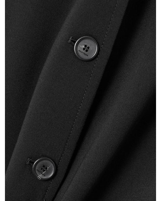 Courreges Black Midirock Aus Crêpe Aus Einer Wollmischung Mit Wickeleffekt