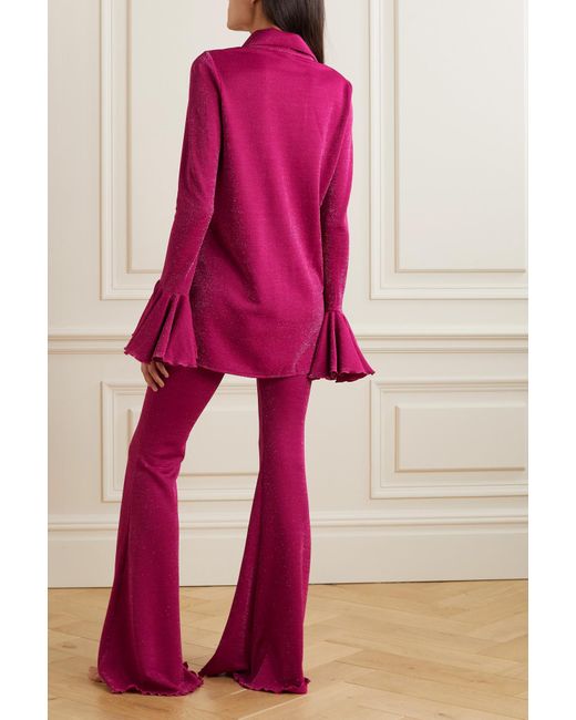 Sleeper Cosmos Metallic Jersey Pajama Set in Pink | Lyst