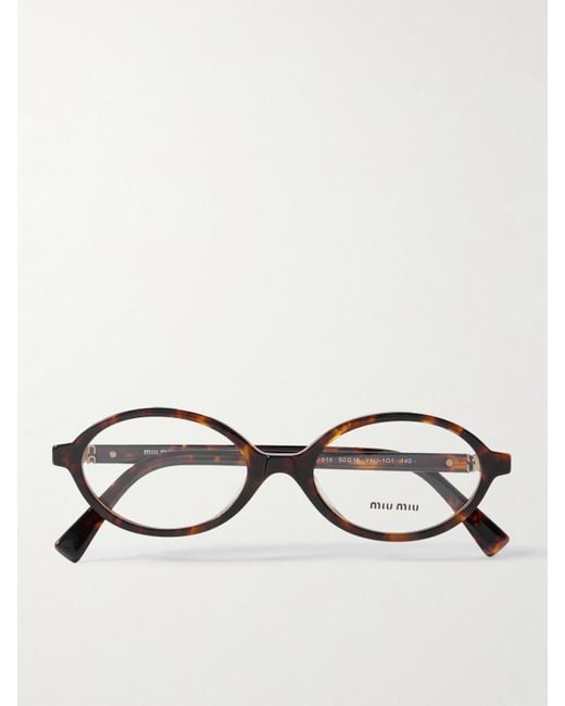 Miu Miu Multicolor Oval-Frame Acetate Optical Glasses