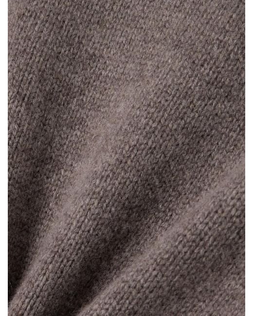 Loulou de Saison Brown Bruzzi Verkürzter Pullover Aus Einer Gerippten Woll-Kaschmirmischung
