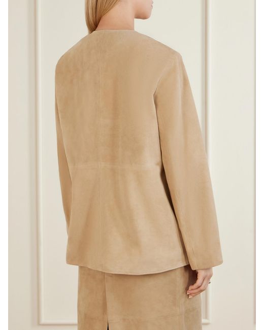 Nour Hammour Natural Suede Jacket