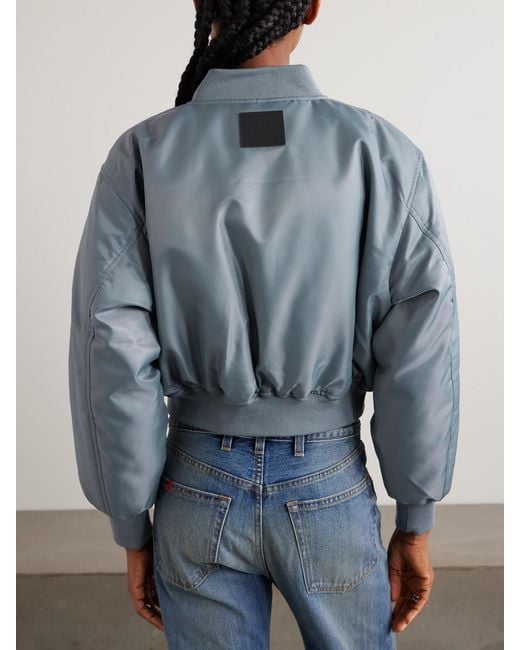 Anine Bing Blue Leon Padded Shell Bomber Jacket