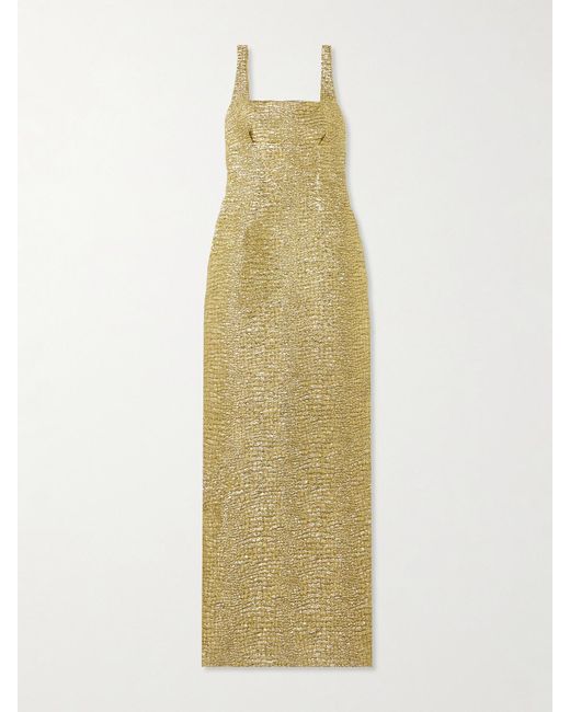 Emilia Wickstead Micheline Metallic Seersucker Gown