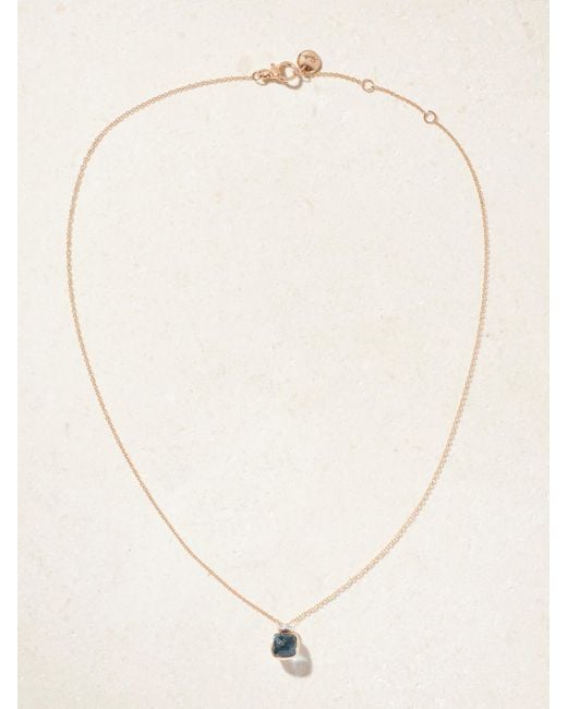 Pomellato Natural Nudo 18-Karat Rose And, Topaz And Diamond Necklace