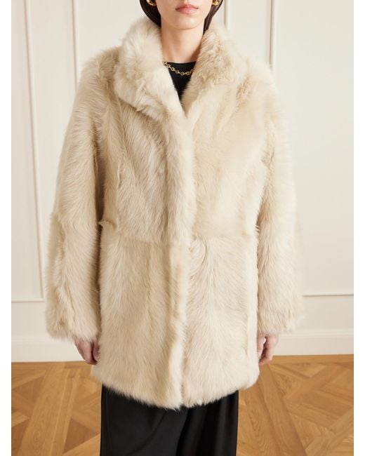 Kallmeyer Natural Donna Reversible Shearling Coat