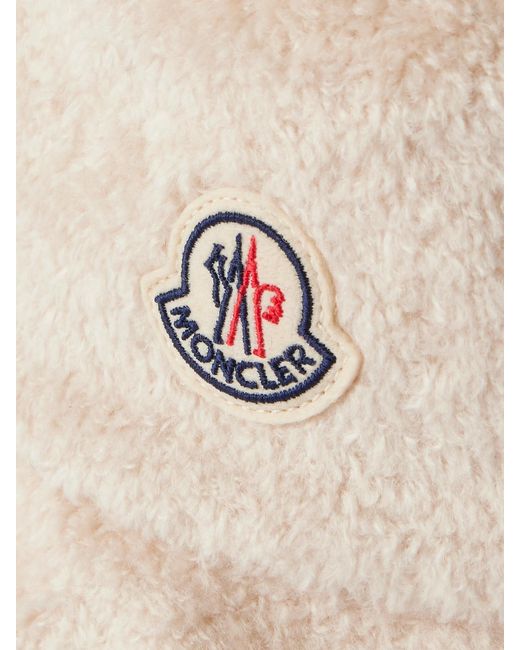 Moncler Natural Embroidered Fleece Bucket Hat