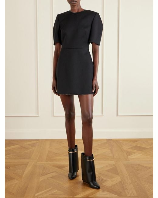 Givenchy Black Shark Embellished Leather Ankle Boots