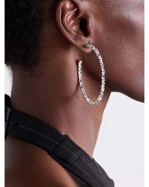 Suzanne Kalan Natural 18-Karat Diamond Hoop Earrings