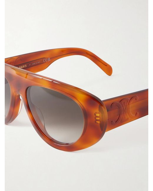 Céline Multicolor Aviator-Style Metal Sunglasses