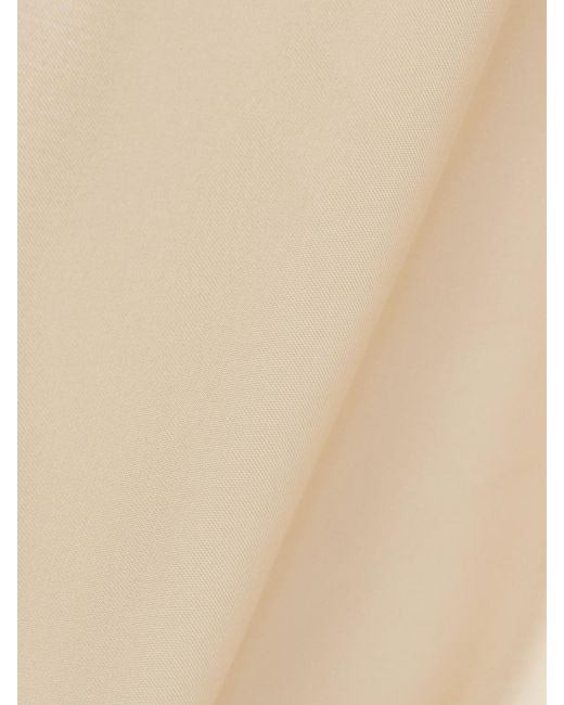 Khaite Natural Nania Satin-Twill Midi Skirt