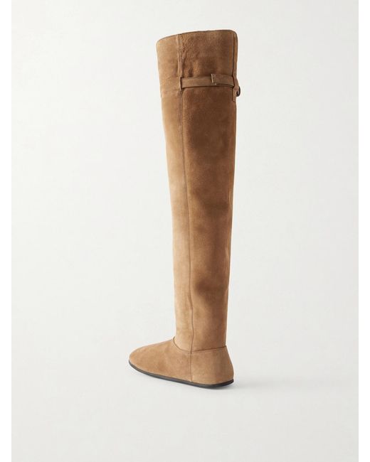 Christen White Santiago Leather Knee Boots