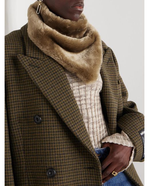 Yves Salomon Natural Stola Aus Shearling