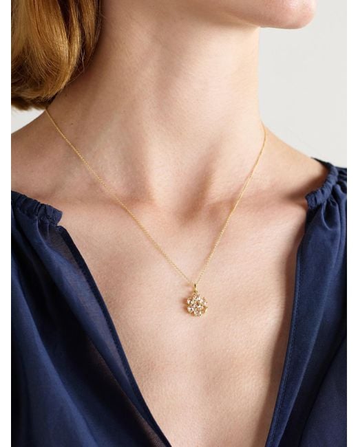 Ileana Makri Natural Daisy Bloom 18-Karat Diamond Necklace