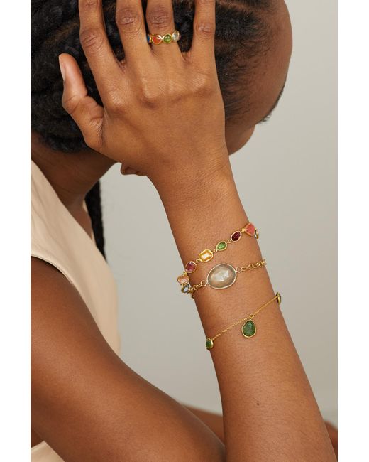 PIPPA SMALL 18-karat gold mother-of-pearl bracelet