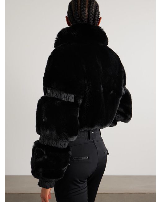 Goldbergh Black Lieke Belted Plush Ski Suit