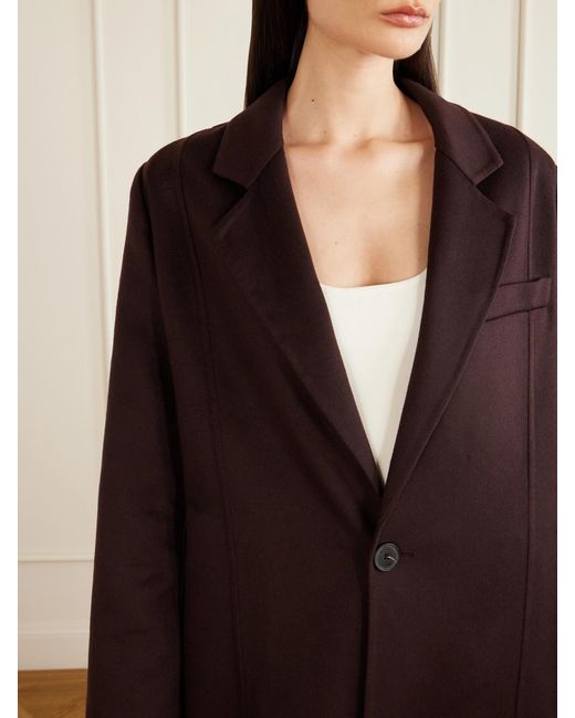 Victoria Beckham Red Wool-Blend Coat