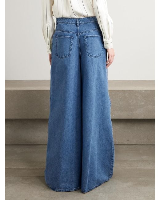 Gabriela Hearst Blue Brenn High-Rise Wide-Leg Recycled Jeans