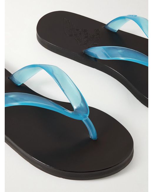Ancient Greek Sandals Blue Saionara Jelly Pvc Flip Flops