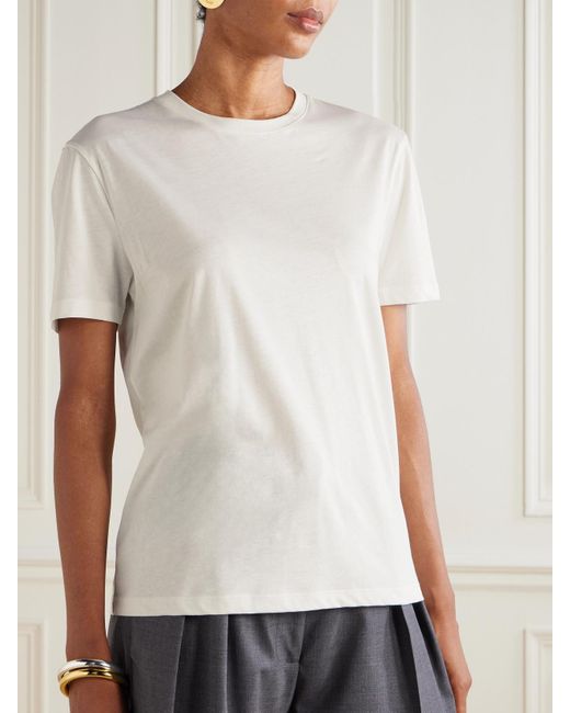 Joseph Natural Cotton And Silk-Blend Jersey T-Shirt