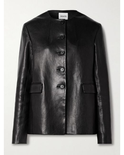 Khaite Black Jameson Leather Jacket