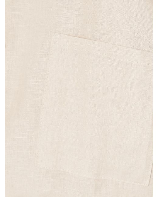 Deiji Studios Natural 03 Linen Shirt And Shorts Set