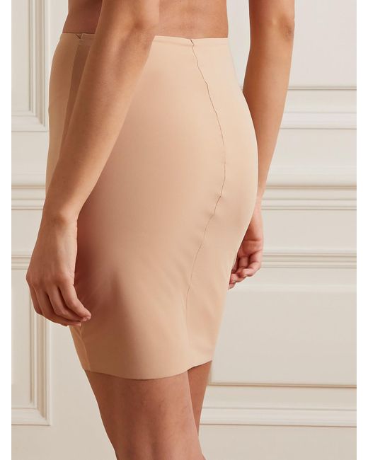 Mini-Jupe En Tissu Stretch À Superposition Half Slip Control Commando en coloris Natural