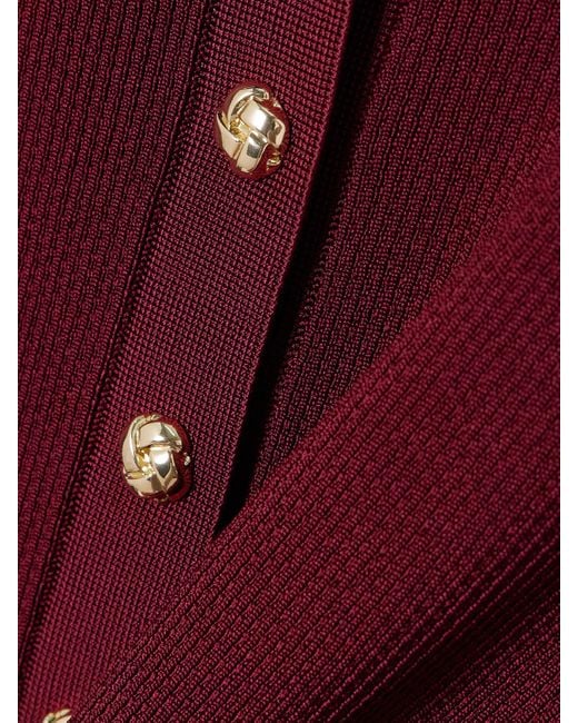 Rebecca Vallance Red Reagan Ribbed Jersey Midi Dress