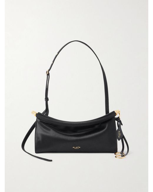 Alaïa White Le Click Small Satin Shoulder Bag