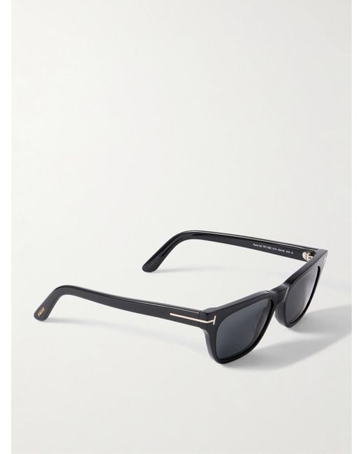 Tom Ford Black Penn D-Frame Acetate Sunglasses