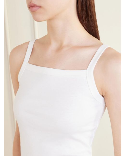 Flore Flore White May Organic Cotton-Jersey Tank