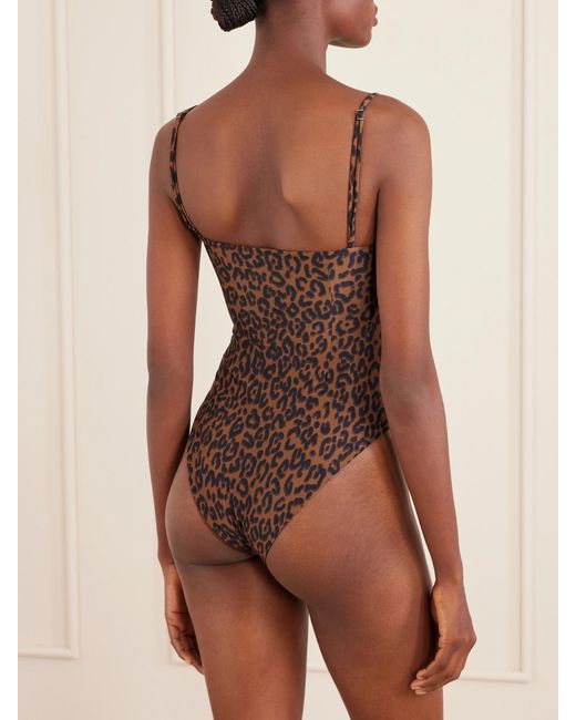 Haight Brown Monica Leopard-Print Swimsuit