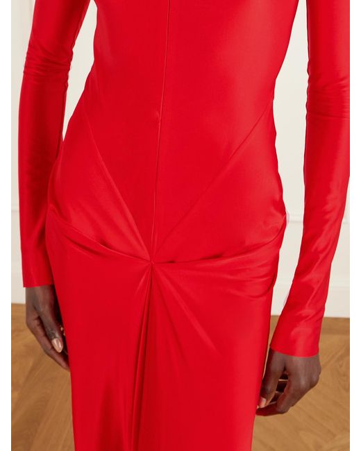 Victoria Beckham Gathered Satin Gown