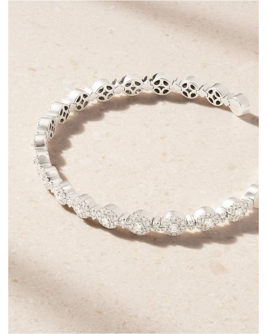David Morris Natural Triolette 18-Karat Diamond Bangle