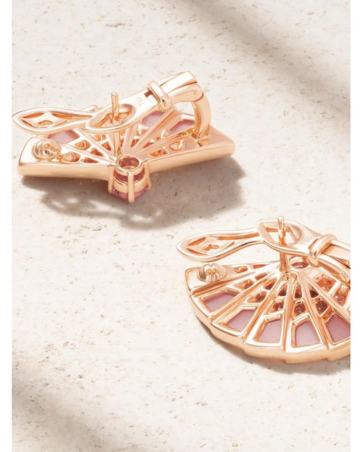 Garrard Pink Fanfare Symphony 18-Karat Rose Multi-Stone Earrings