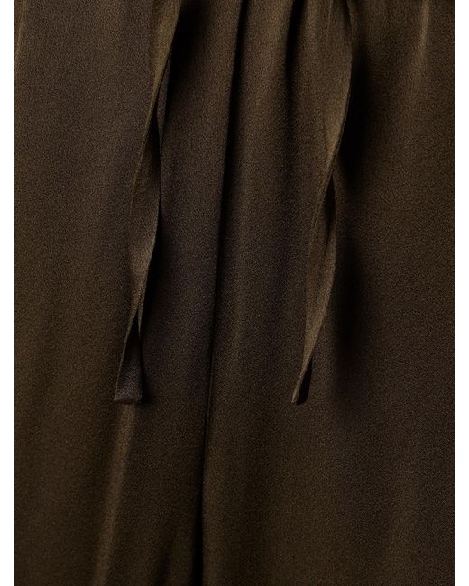 Isabel Marant Brown Kendry Satin-Crepe Straight-Leg Pants
