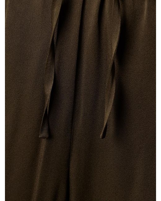 Isabel Marant Brown Kendry Hose Mit Geradem Bein Aus Glänzendem Crêpe