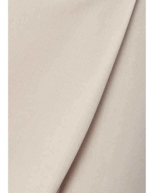 Proenza Schouler White Savannah Pleated Wool-Gabardine Wide-Leg Pants