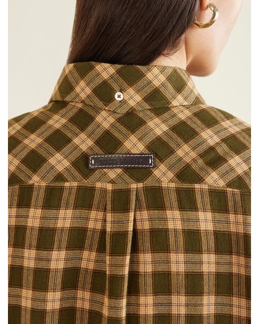 Wales Bonner Natural Ritual Checked Flannel Shirt