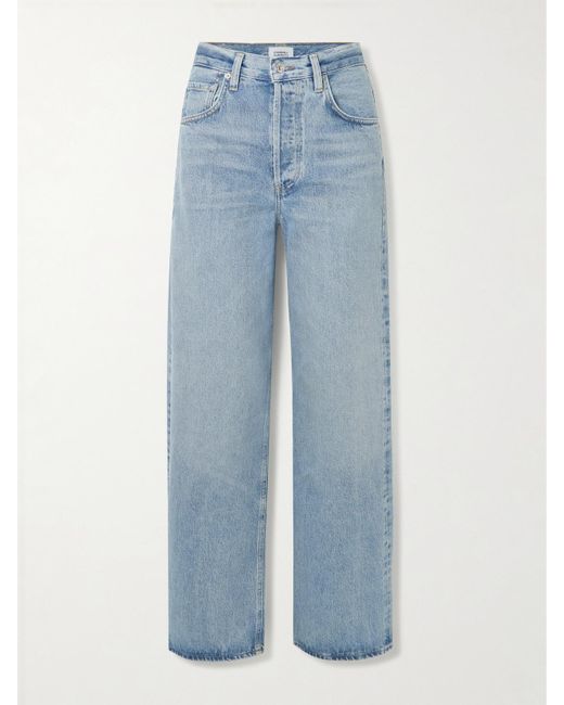 Citizens of Humanity Blue Ayla Baggy High-Rise Wide-Leg Jeans