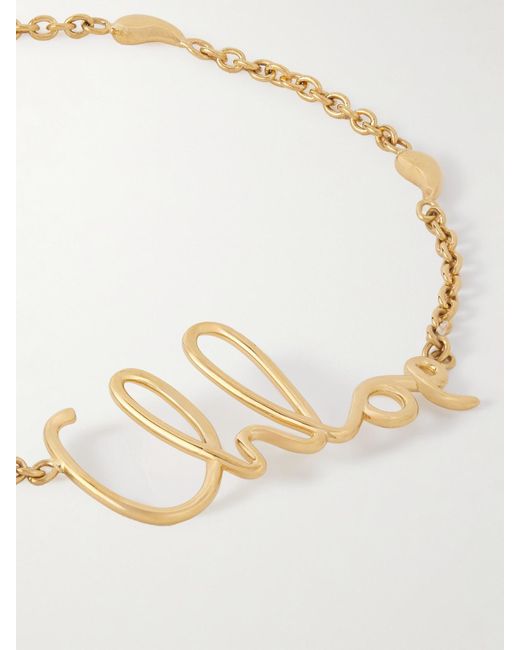 Chloé Metallic Goldfarbene Kette