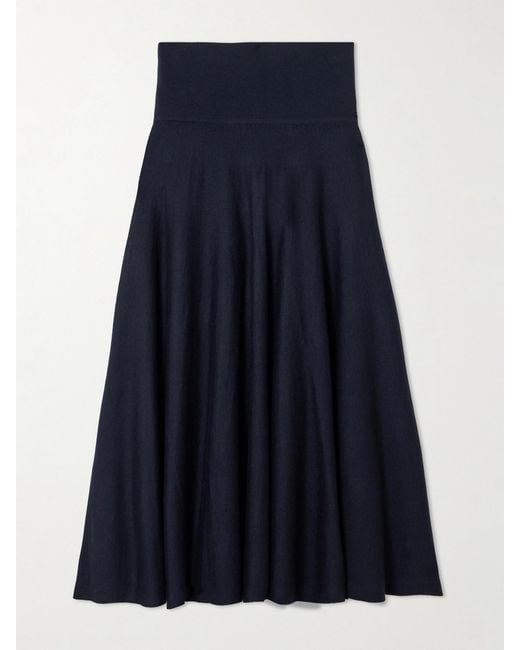 arch4 Blue Norma Jean Organic Cashmere Midi Skirt
