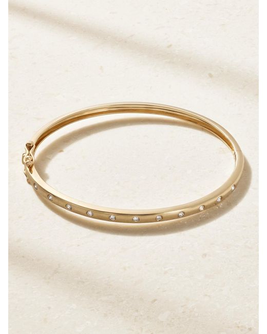 STONE AND STRAND Natural Dainty Together Forever 14-Karat Diamond Bangle