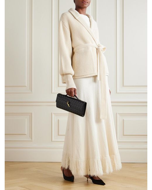 Sa Su Phi Natural Belted Ribbed Cashmere Cardigan