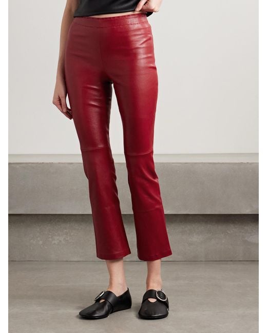 Stouls Jp Twenty Cropped Leather Flared Leggings