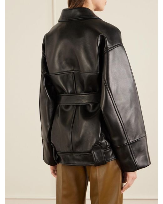 Khaite Black Alder Leather Jacket