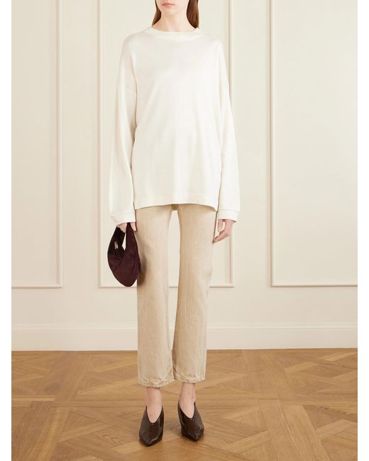Khaite White Dylan Silk Sweatshirt